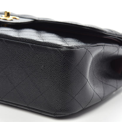 Chanel Caviar Quilted Jumbo Double Flap Black 10 of 11