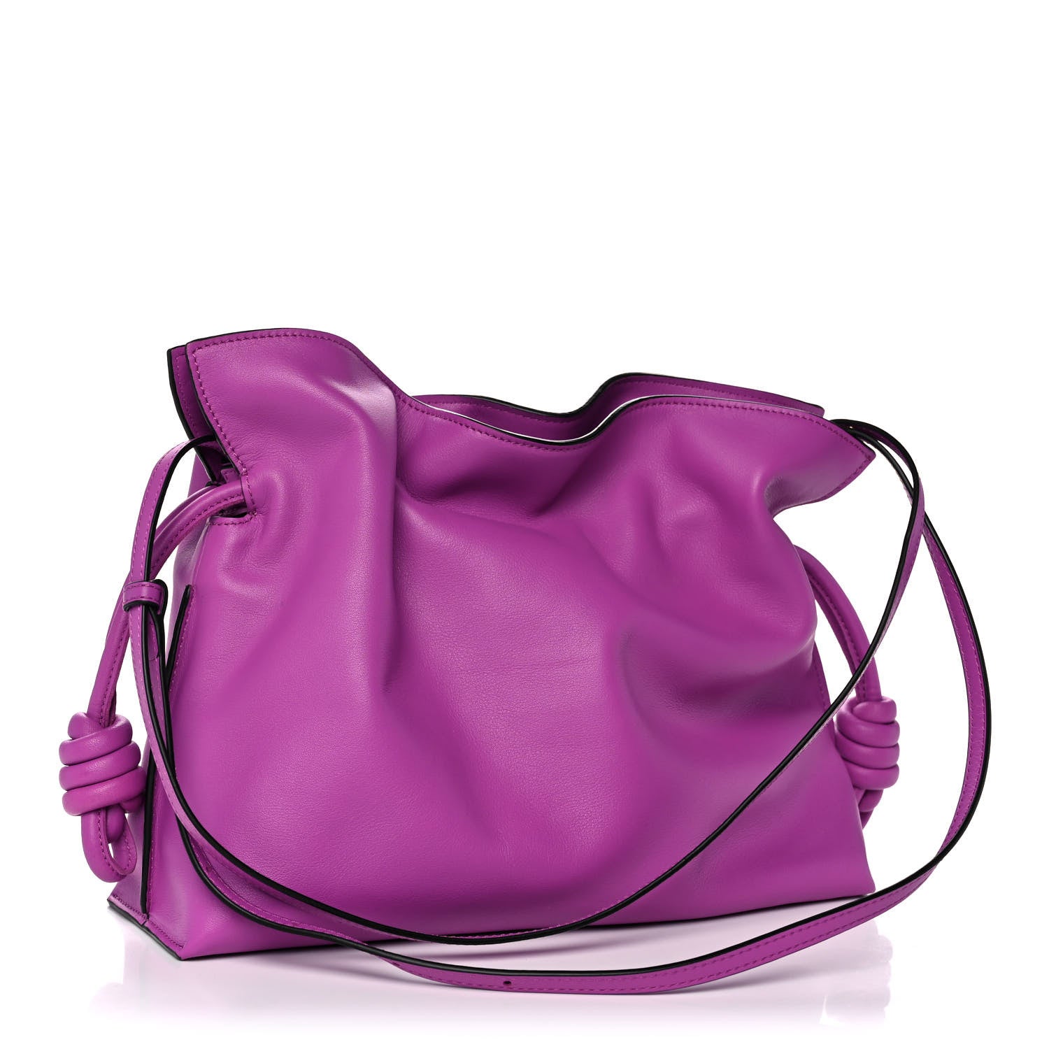 Loewe Nappa Flamenco Knot Clutch Bright Purple 3 of 10