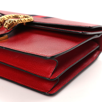 Gucci Textured Calfskin Web Medium Dionysus Shoulder Bag Hibiscus Red 9 of 10