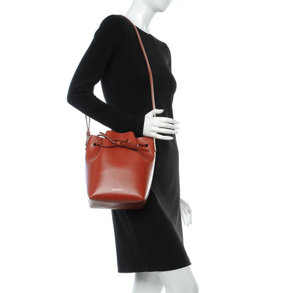 Mansur Gavriel Calfskin Mini Bucket Bag Saddle 2 of 10