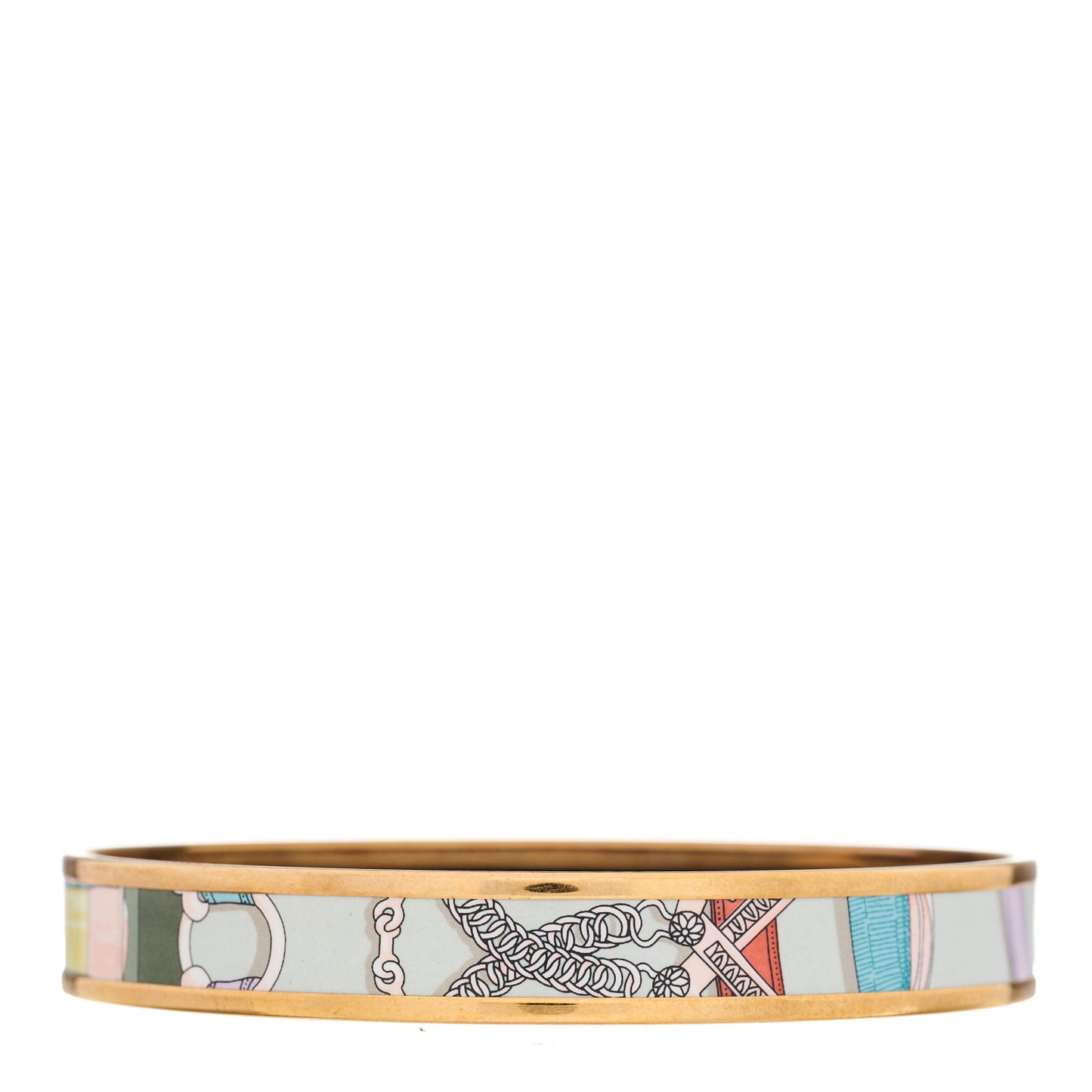 Enamel Printed Narrow Cavald'Or Bracelet 70 Romantique