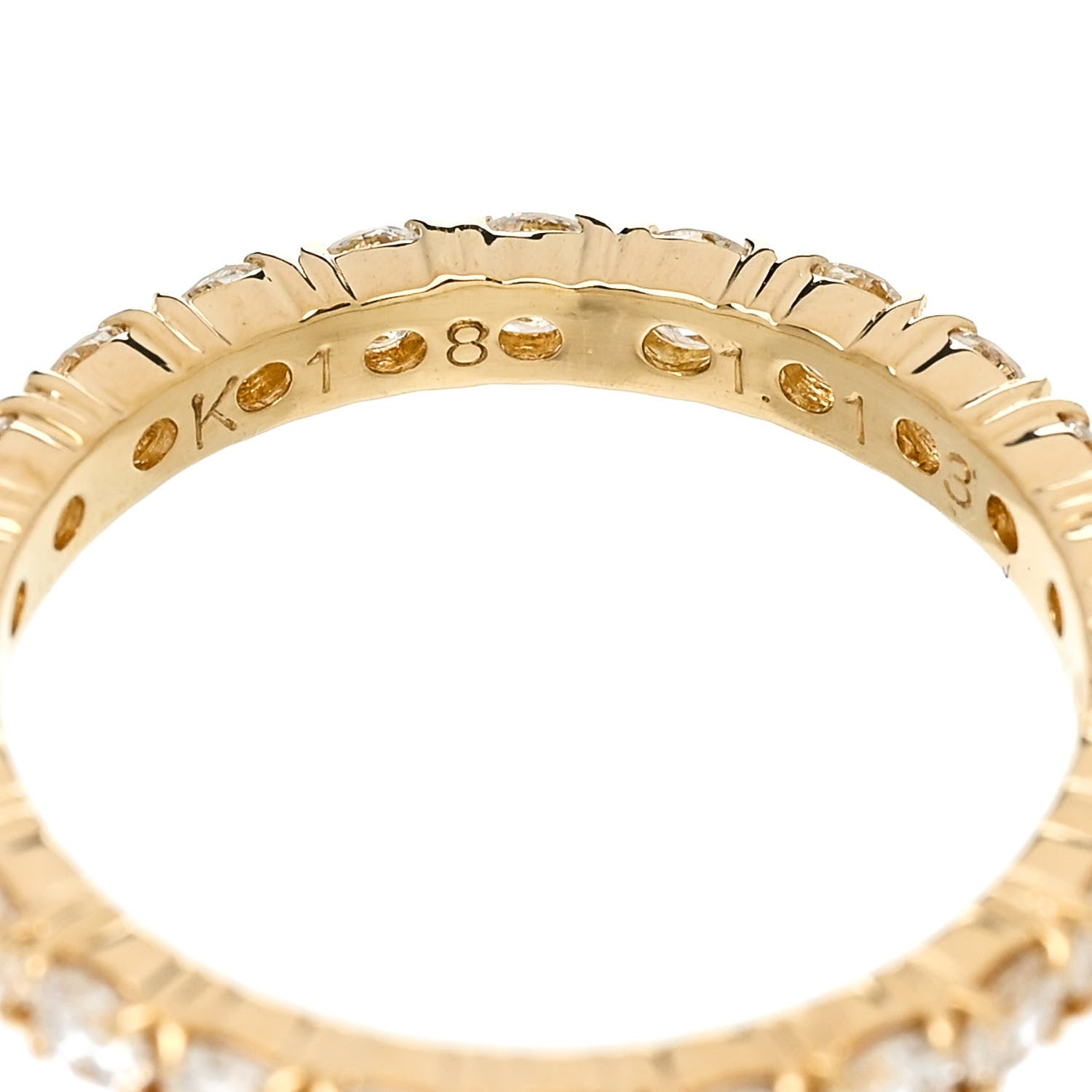 Parker & West by FASHIONPHILE 18K Yellow Gold Diamond 1.13ct Full Eternity Band Ring 49 5 8 of 8