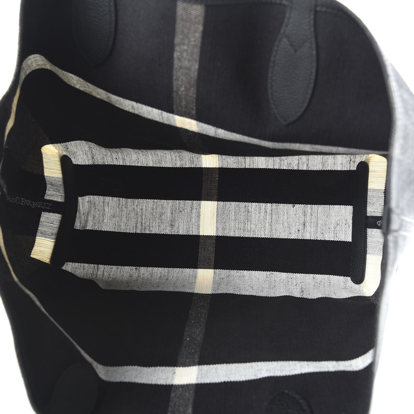 Coated Canvas Mega Check Medium Doodle Tote Black White