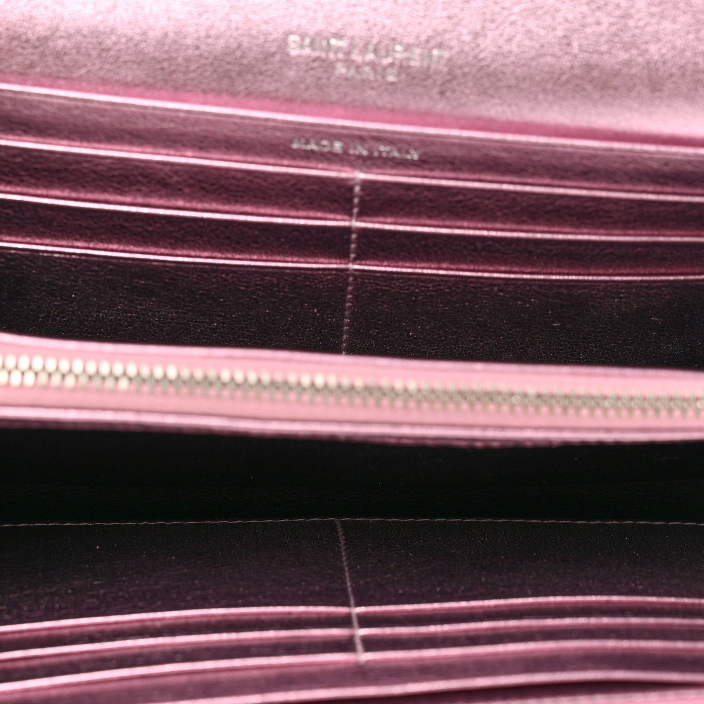 Metallic Calfskin Classic Monogram Cassandre Wallet New Azalea