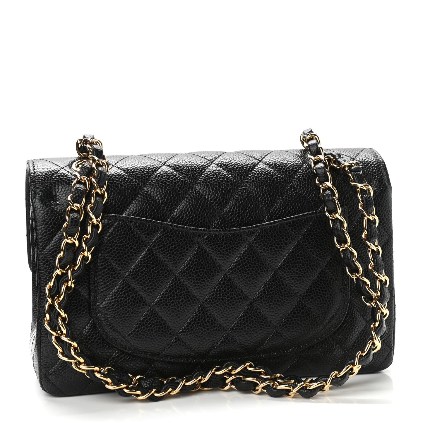 Caviar Quilted Small Double Flap Black