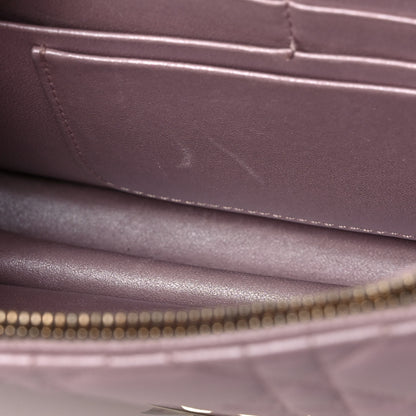 Christian Dior Pearly Lambskin Cannage Miss Dior Promenade Pouch Lotus 14 of 16