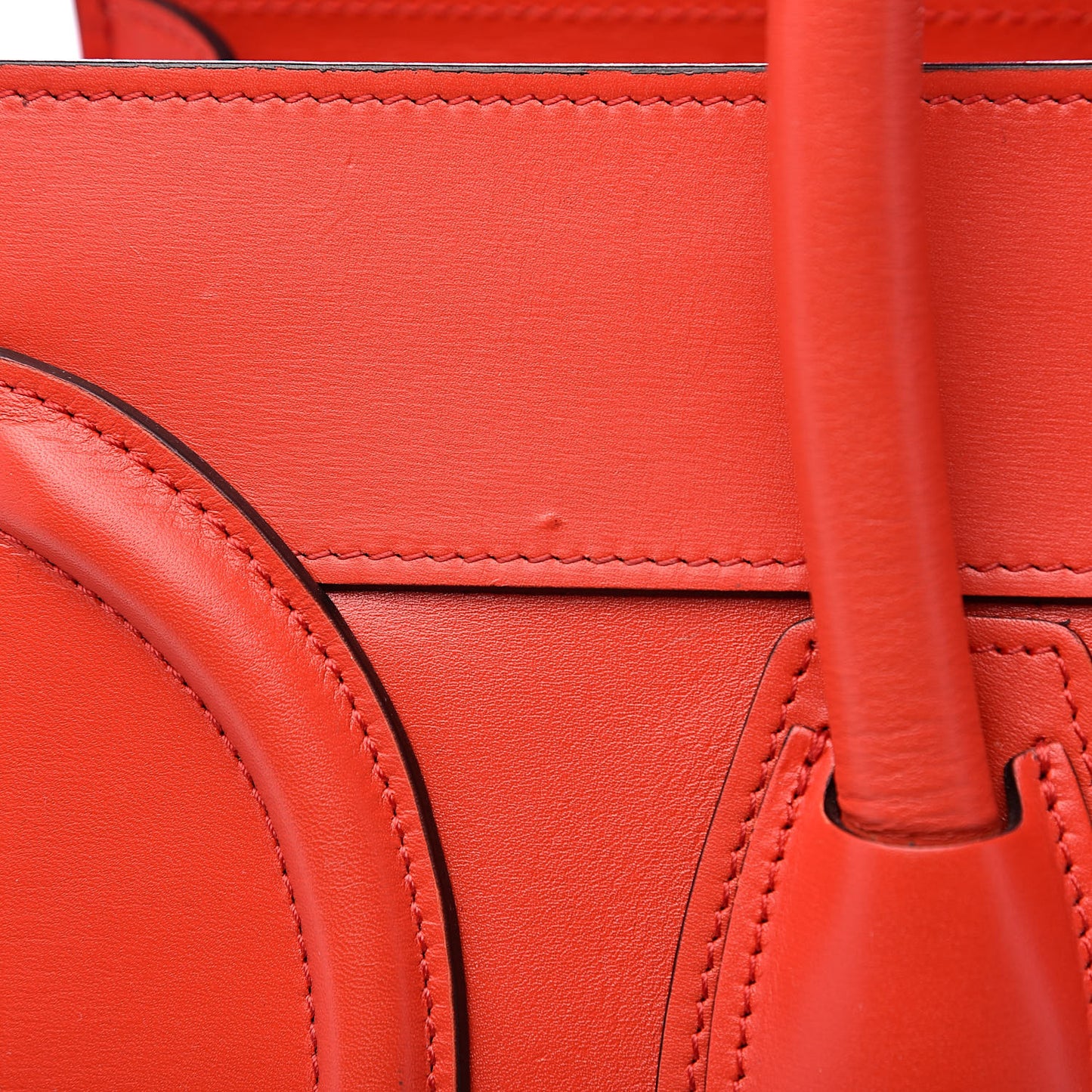 Smooth Calfskin Mini Luggage Coquelicot