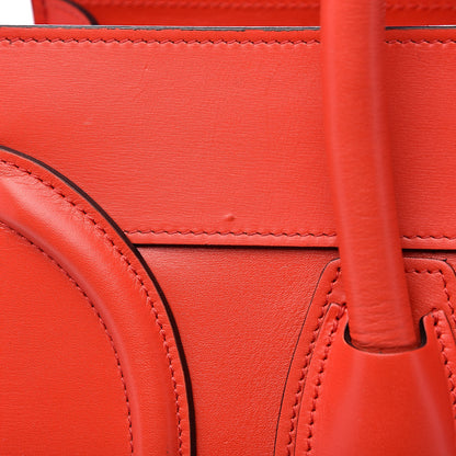 Celine Smooth Calfskin Mini Luggage Coquelicot 14 of 18