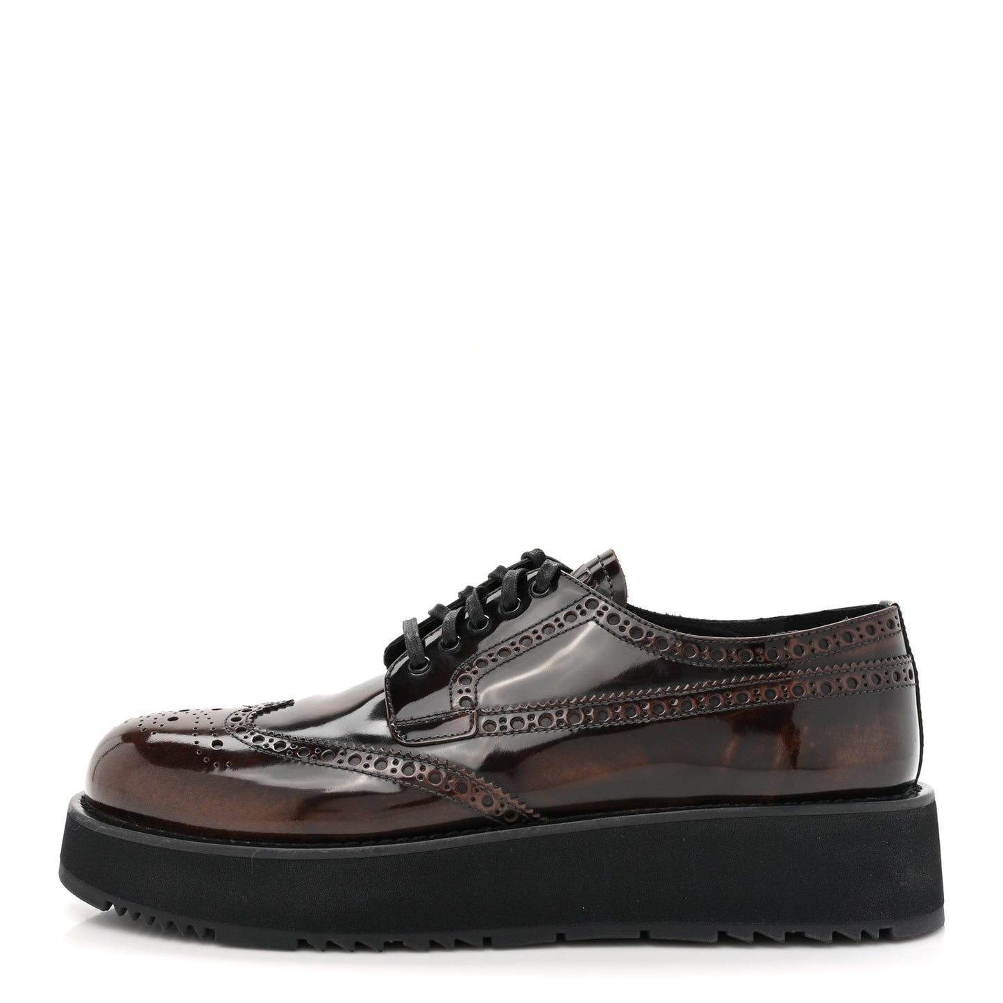 Spazzolato Fume Brogue Derby Loafers 40.5 Bruciato