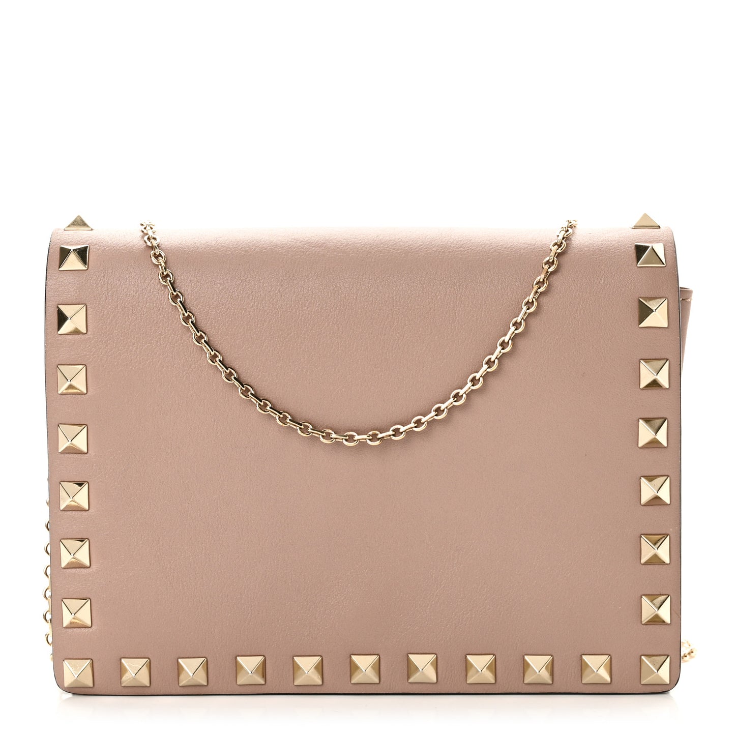 Vitello Rockstud Wallet on Chain Poudre