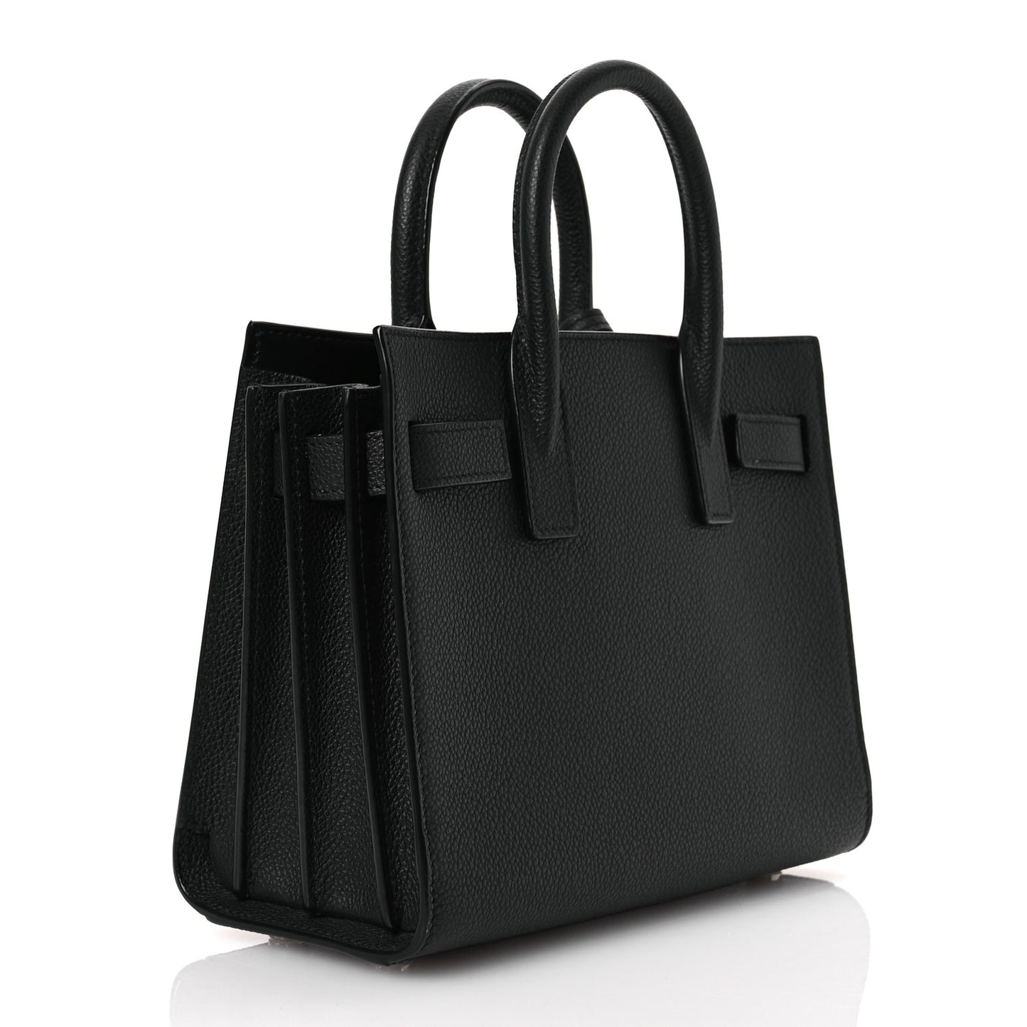 Grained Calfskin Nano Sac De Jour Black