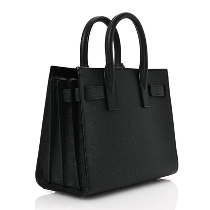 Saint Laurent Grained Calfskin Nano Sac De Jour Black 2 of 11