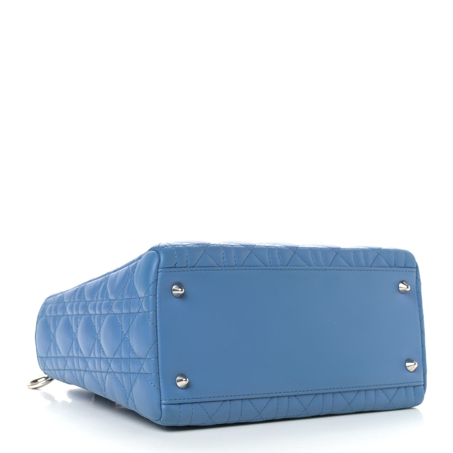 Lambskin Cannage Medium Lady Dior Blue Pastel