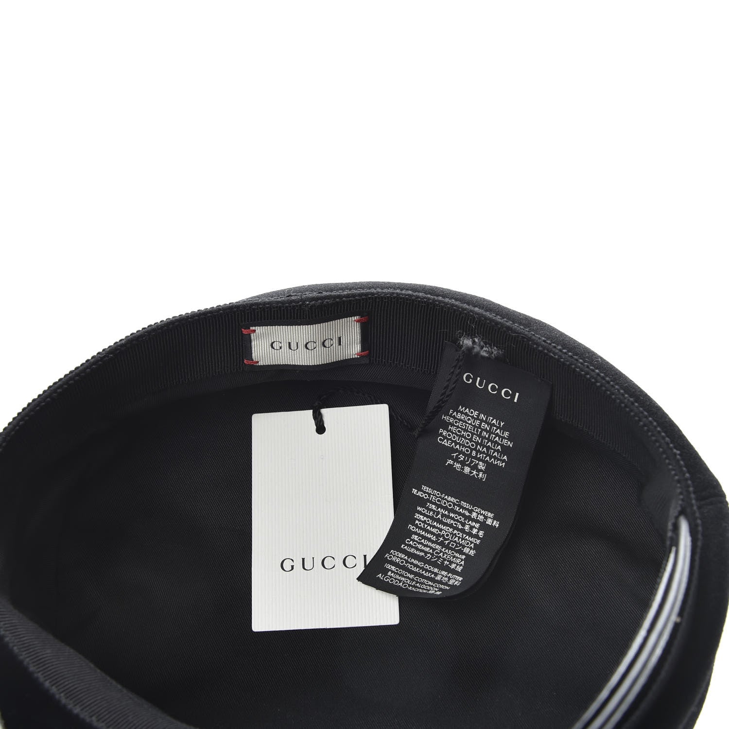 Gucci Patent Felt Newsboy Hat S Black 7 of 7