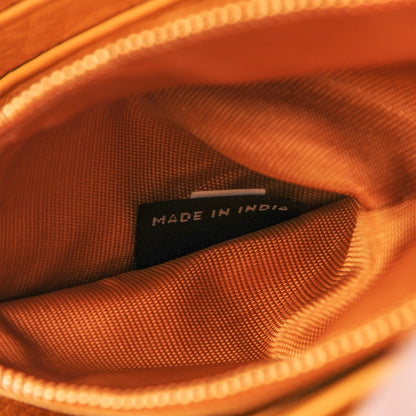 Prada Vitello Daino Zip Around Continental Wallet Mimosa 7 of 9
