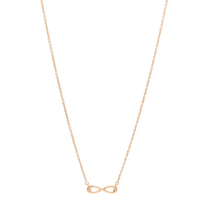 Tiffany 18K Rose Gold Infinity Pendant Necklace 1 of 4