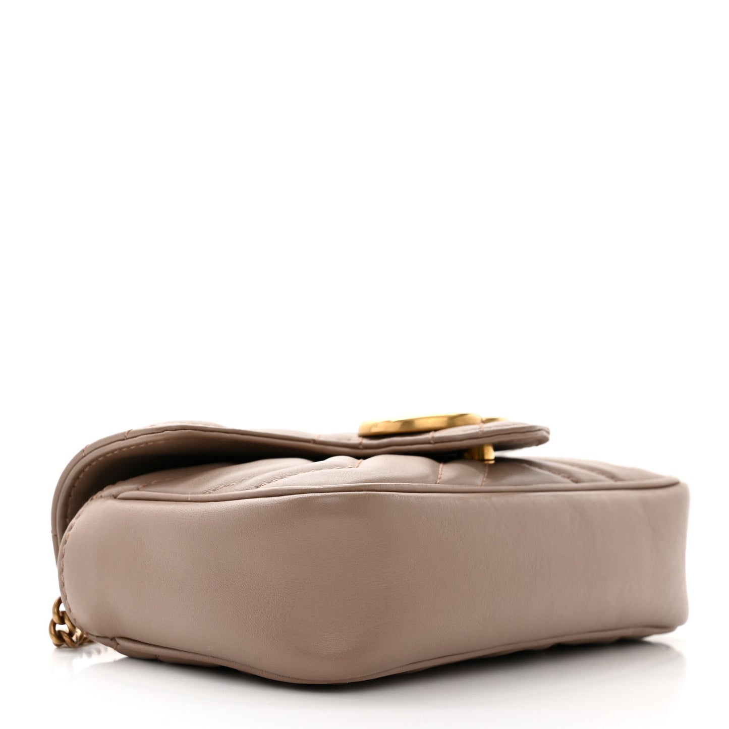 Calfskin Matelasse Super Mini GG Marmont Shoulder Bag Porcelain Rose