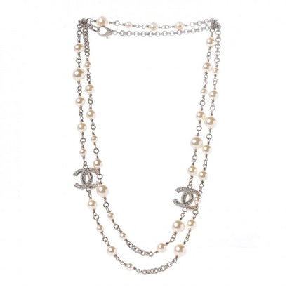 Chanel Pearl CC Long Necklace Gold 3 of 4
