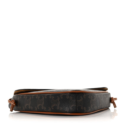 Celine Triomphe Canvas Triangle Crossbody Bag Tan 10 of 21