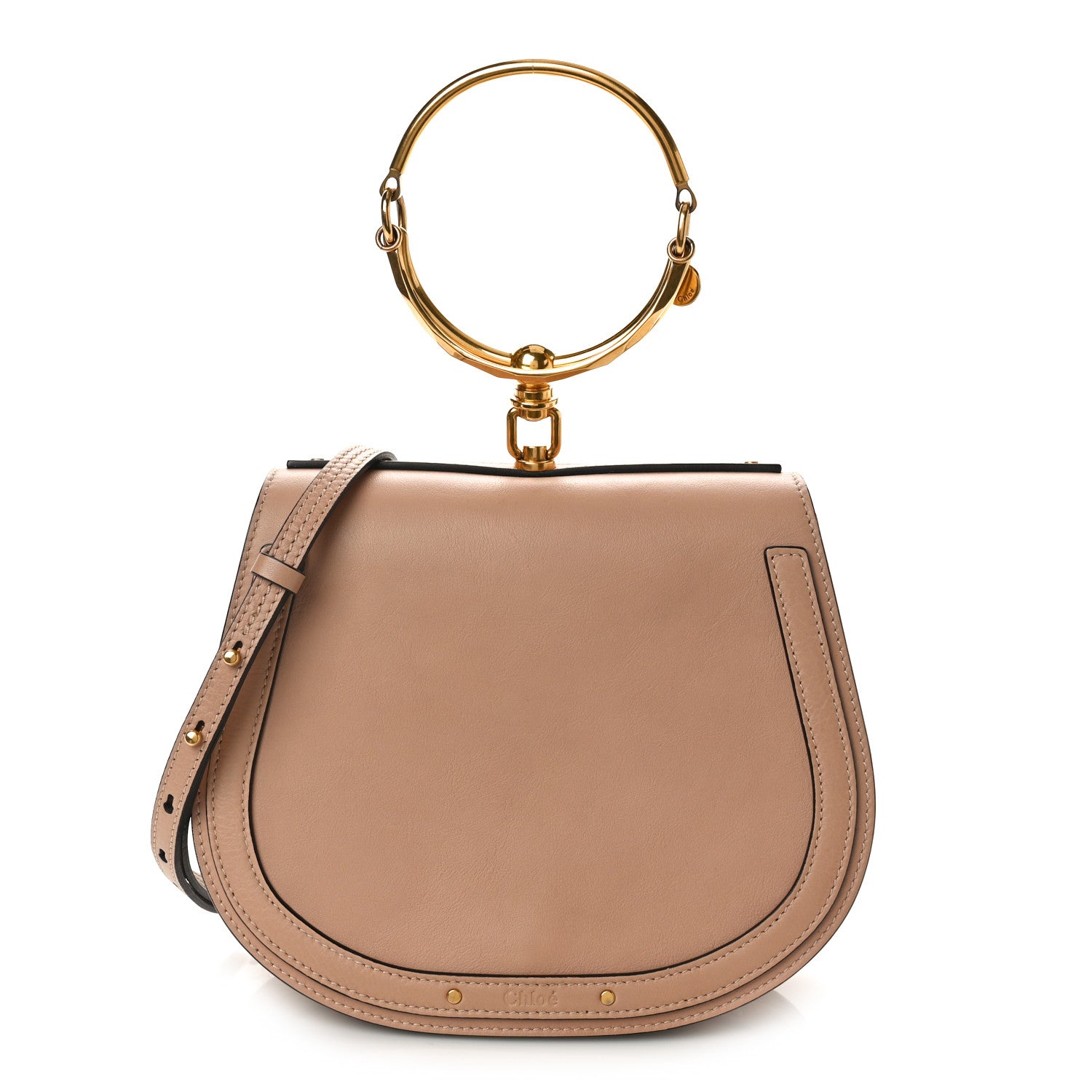Chloe Calfskin Suede Medium Nile Bracelet Bag Biscotti Beige 1 of 8