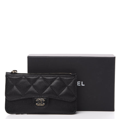 Chanel Caviar Quilted Flap Zip Card Holder Black 7 of 7
