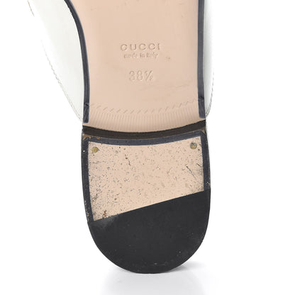 Gucci Goatskin Bee Star Embroidered Womens Princetown Slippers 38.5 Mystic White 17 of 19