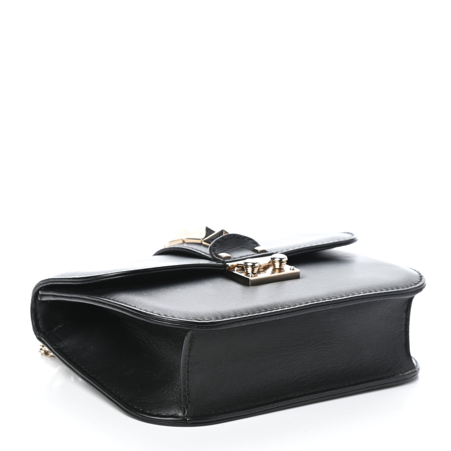 Valentino Garavani Vitello Small Glam Lock Rockstud Flap Black 4 of 8