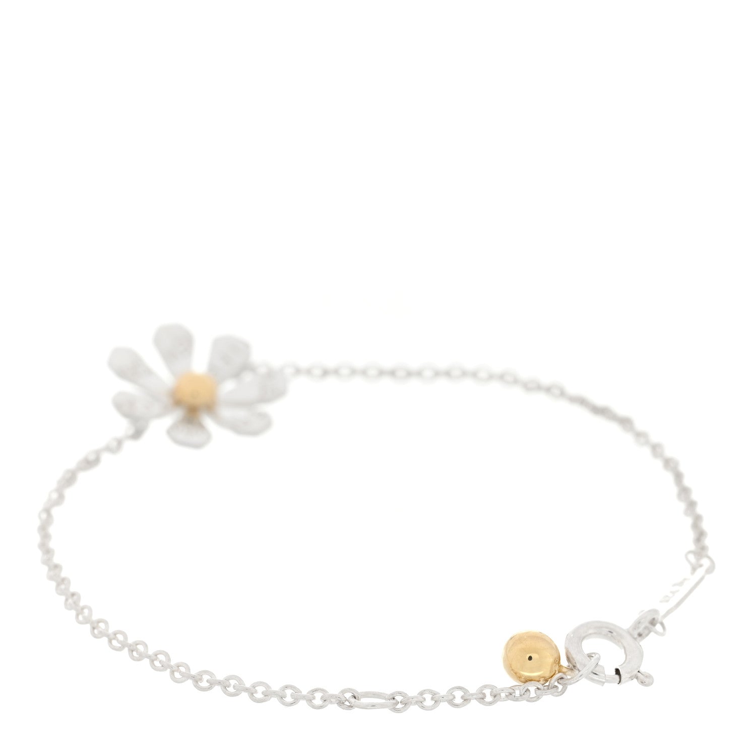Tiffany Sterling Silver 18K Yellow Gold Return to Tiffany Daisy Chain Bracelet 2 of 3