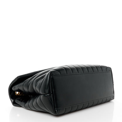 Saint Laurent Calfskin Y Quilted Monogram Medium Loulou Chain Satchel Black 4 of 13