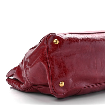 Prada Vitello Shine Shopping Satchel Rosso 7 of 12