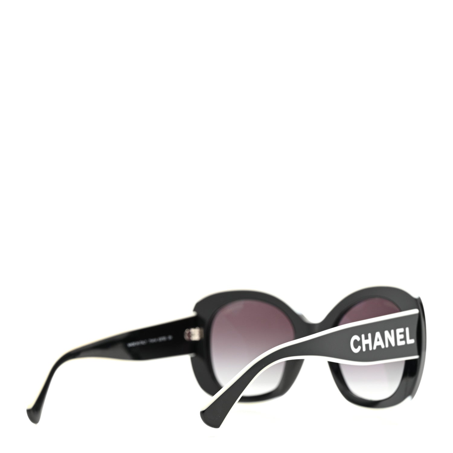 Chanel Acetate Sunglasses 71414 Black White 4 of 8