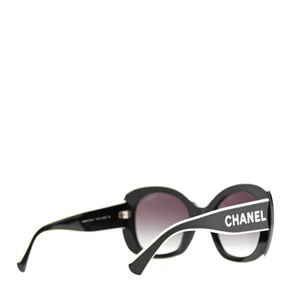 Chanel Acetate Sunglasses 71414 Black White 4 of 8