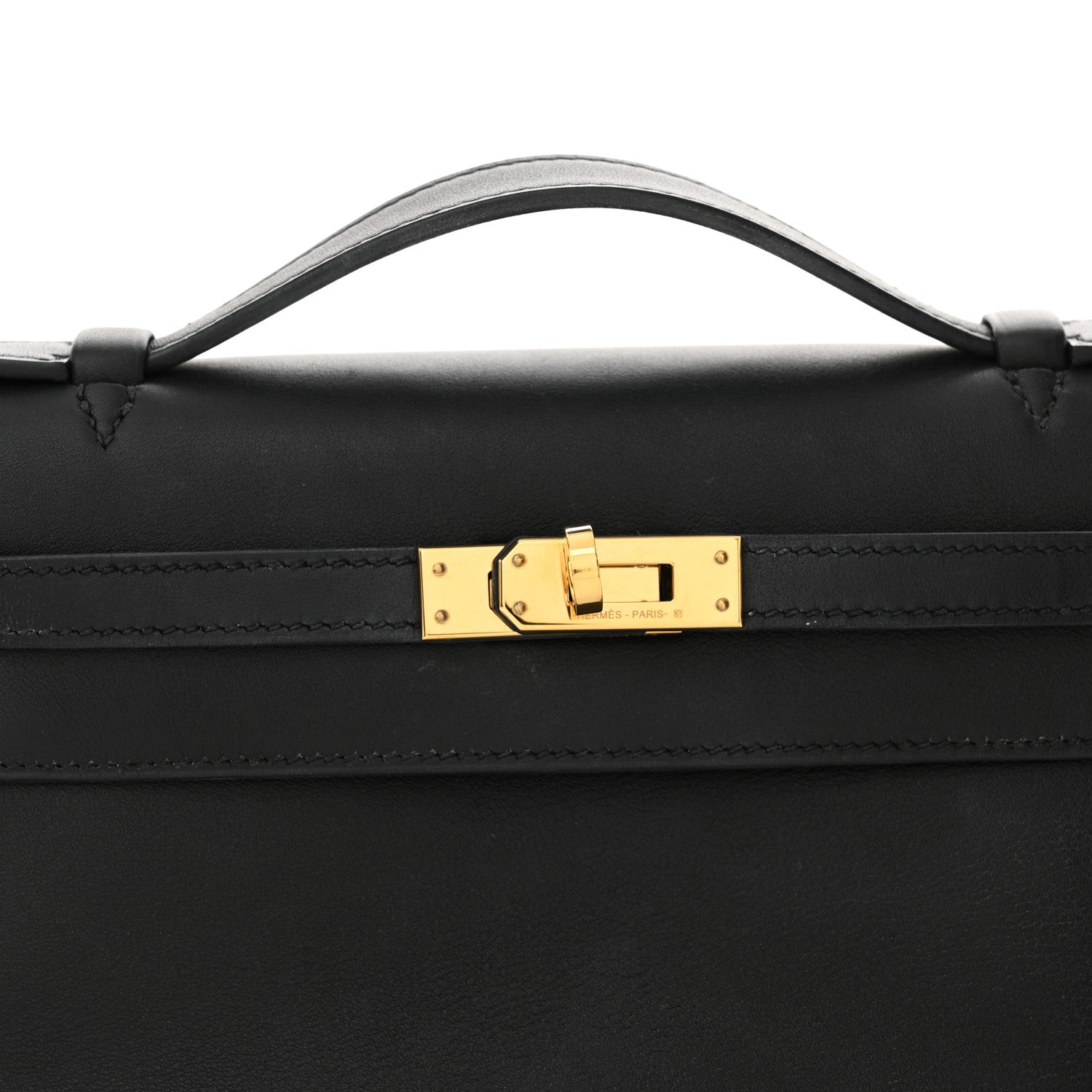 Hermes Swift Kelly Pochette Clutch Black 8 of 15