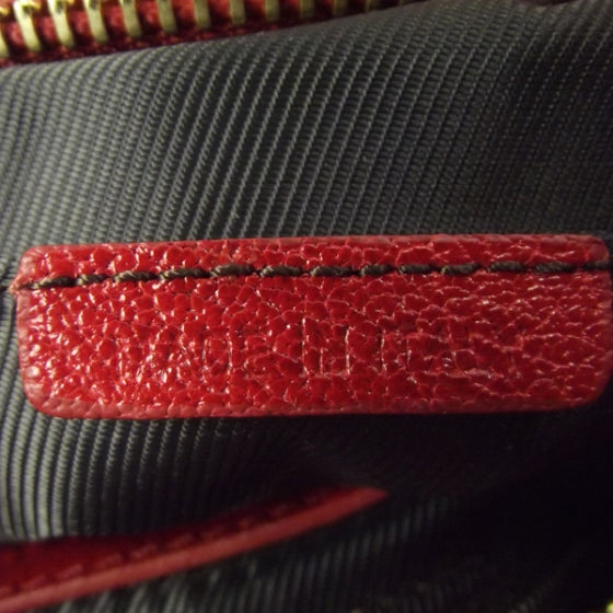 Leather Hernville Small Hobo Red