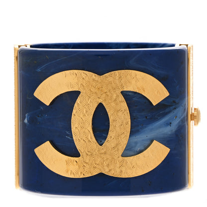 Chanel Resin CC Cuff Blue Multicolor 1 of 4