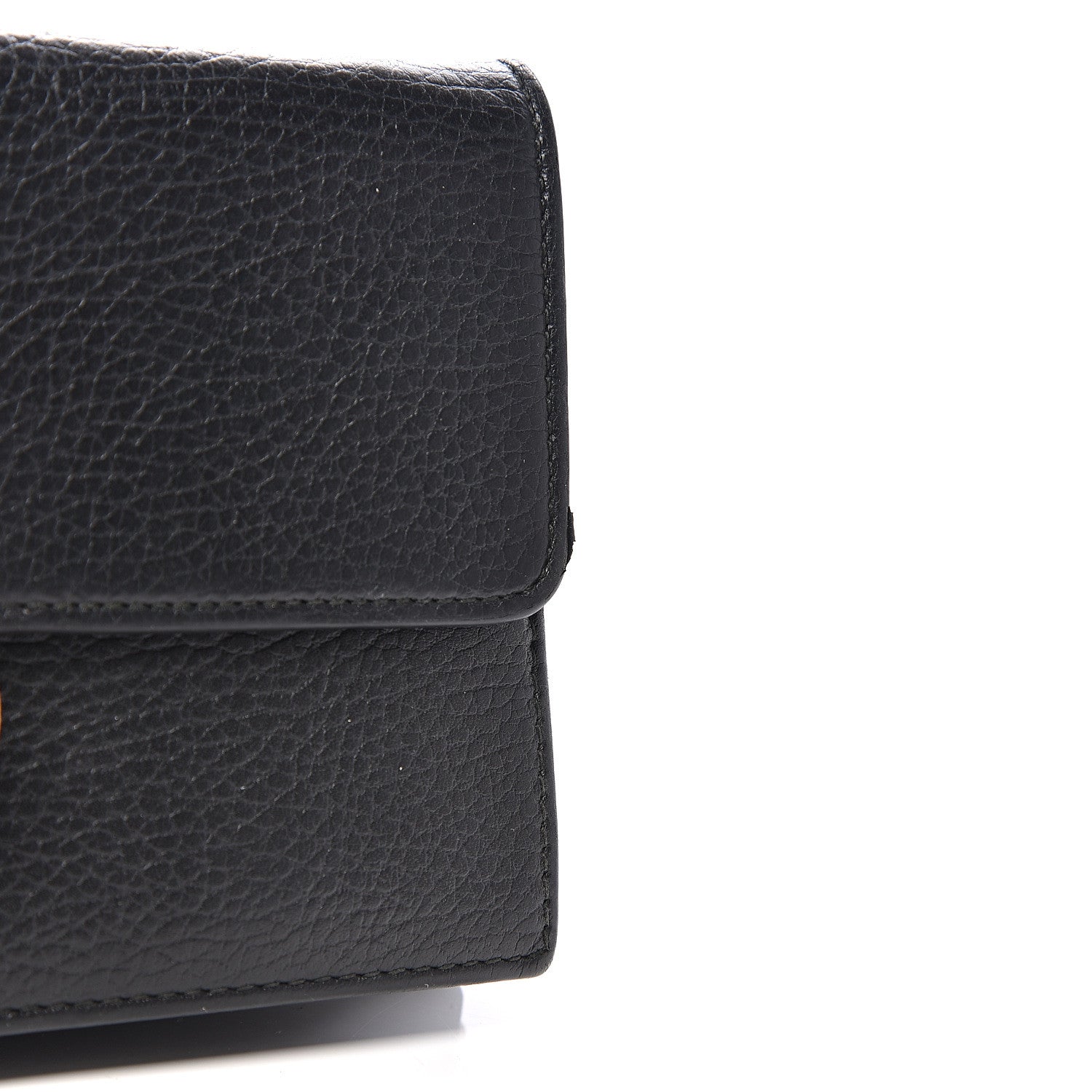 Gucci Dollar Calfskin Interlocking G Chain Wallet Black 6 of 7