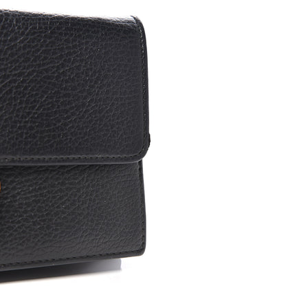 Gucci Dollar Calfskin Interlocking G Chain Wallet Black 6 of 7