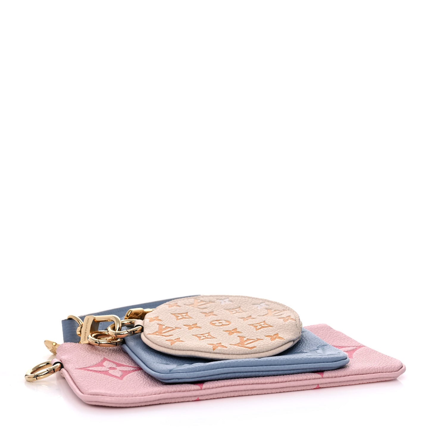 Empreinte Monogram Giant By The Pool Trio Pouch Rosebud Summer Blue Cream Saffron