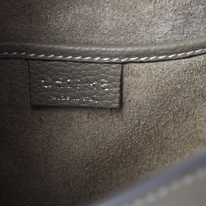 Celine Drummed Calfskin Nano Luggage Souris 8 of 11