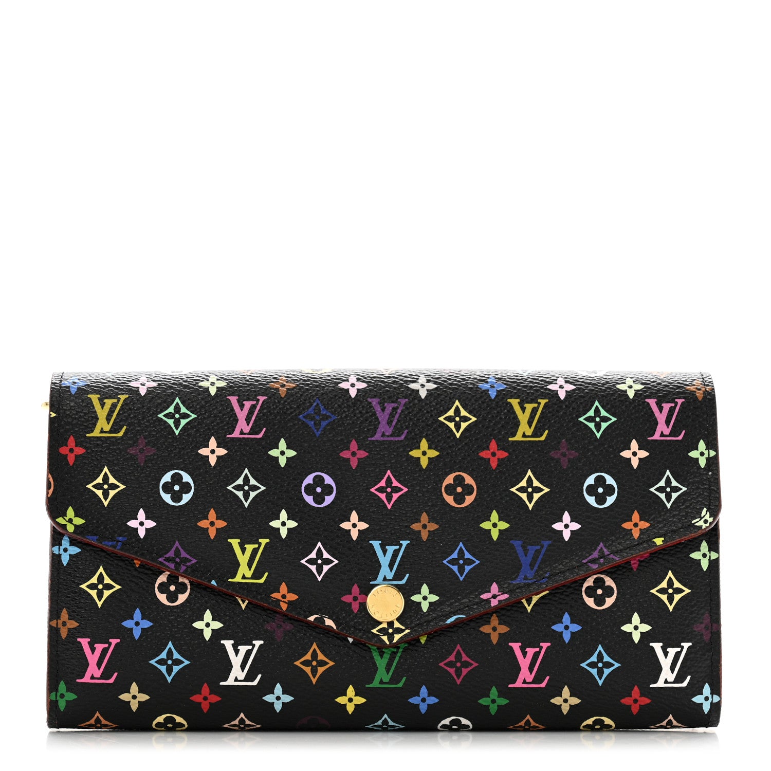 Louis Vuitton Monogram Multicolor Sarah Wallet NM Black Grenade 1 of 11