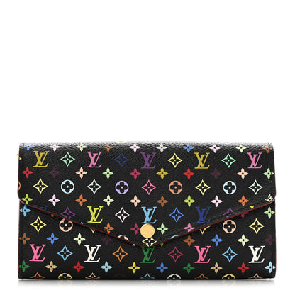 Louis Vuitton Monogram Multicolor Sarah Wallet NM Black Grenade 1 of 11