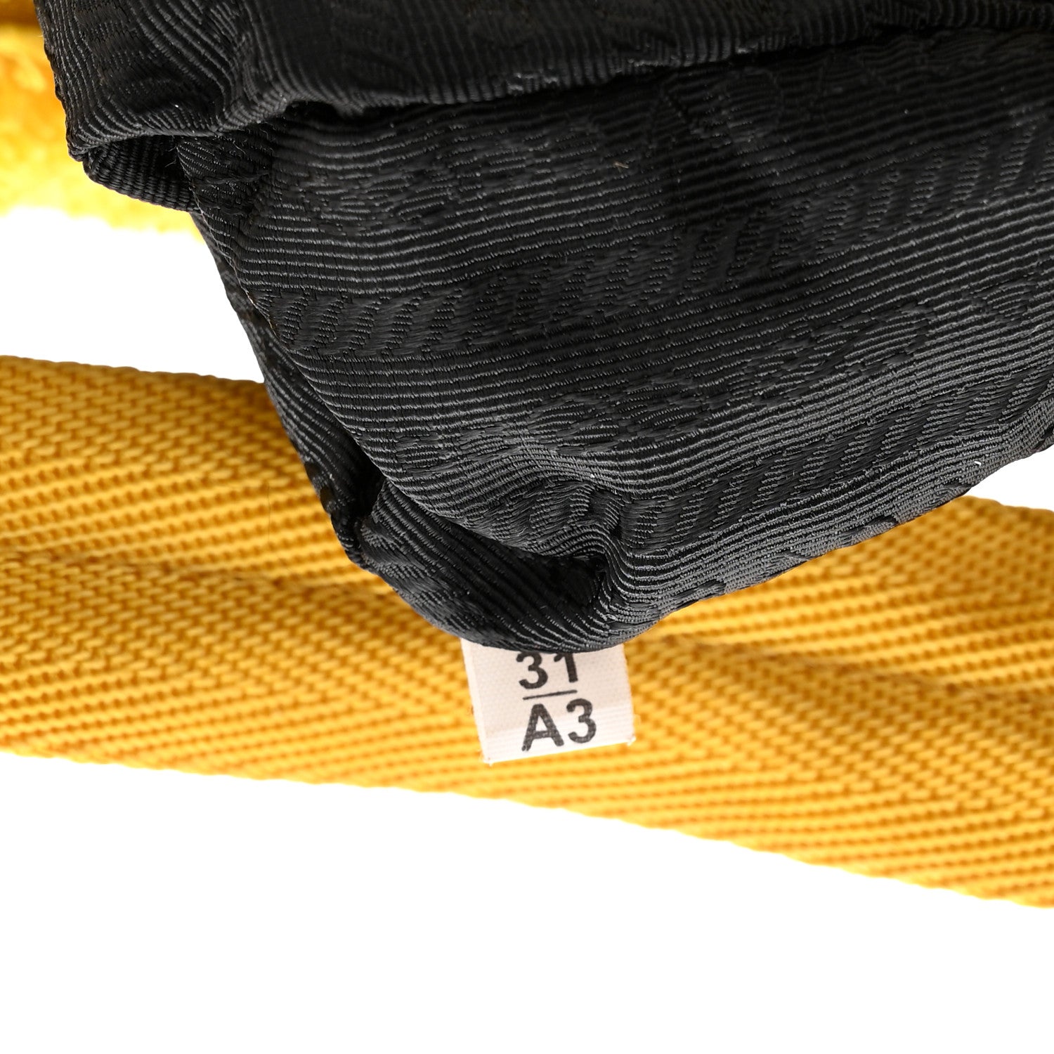 Prada Terry Cloth Mini Re-Edition 2000 Bag Giallo Black 7 of 10
