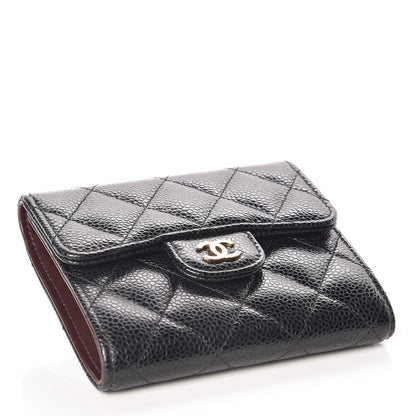Chanel Caviar Quilted Compact Flap Wallet Black 4 of 8