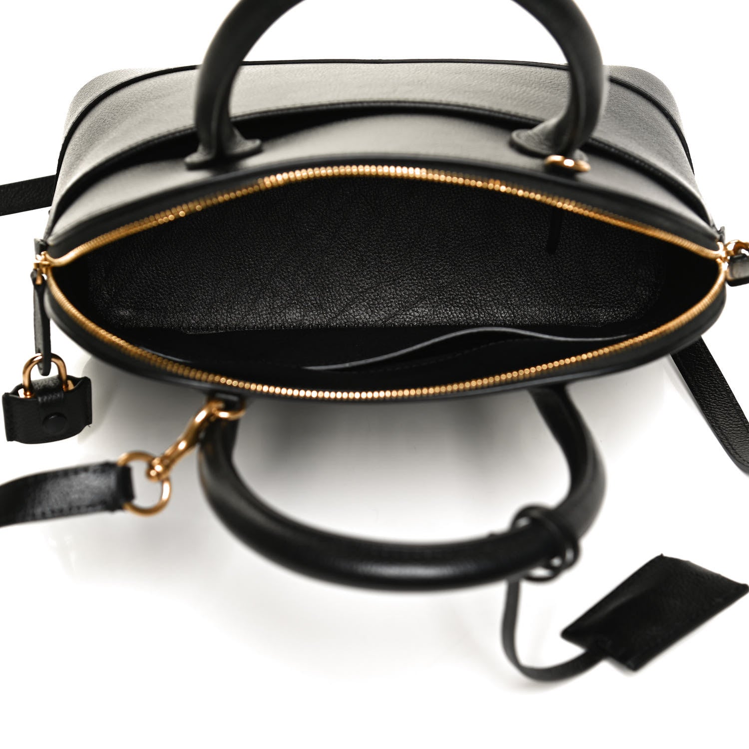 Balenciaga Grained Calfskin Logo S Ville Top Handle Bag Black White 7 of 10