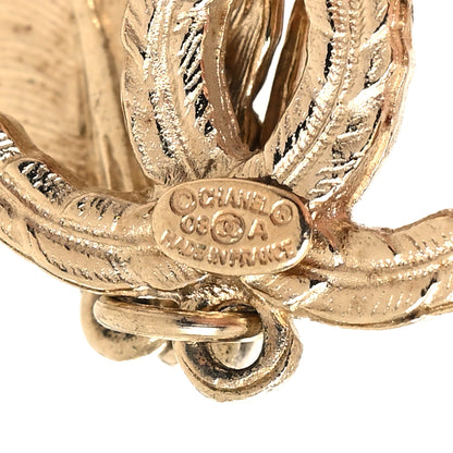 Chanel Feather CC Drop Earrings Gold 4 of 4