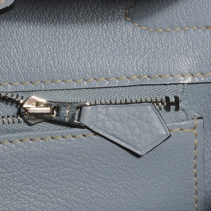Hermes Togo Birkin 30 Bleu Lin 10 of 10