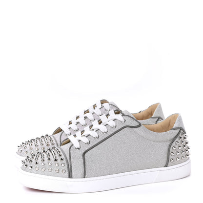 Christian Louboutin Glitter Sunset Mens Seavaste 2 Orlato Flat Sneakers 46 Silver 3 of 10