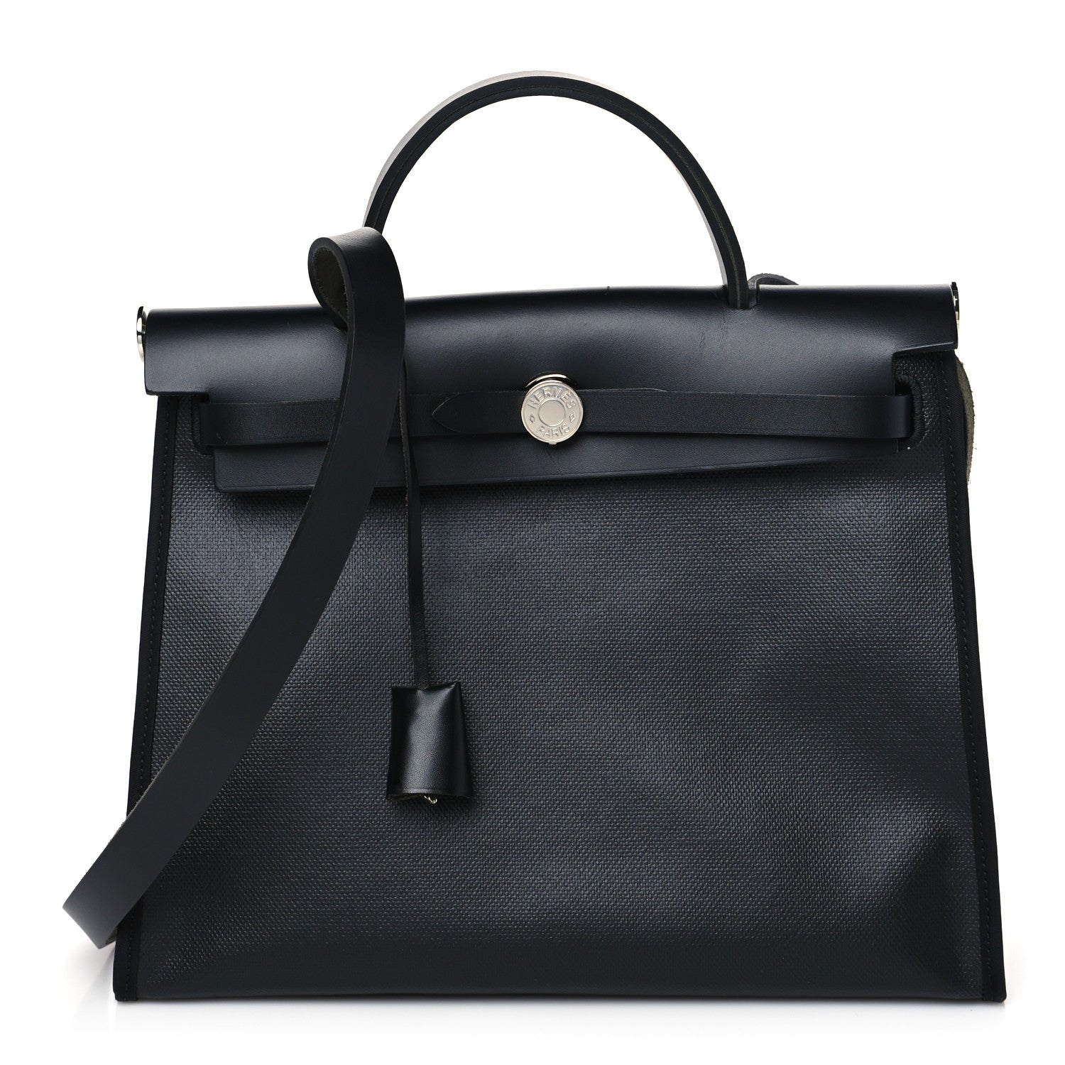 Hermes Toile H Berline Vache Hunter Herbag Zip PM 31 Black 1 of 10