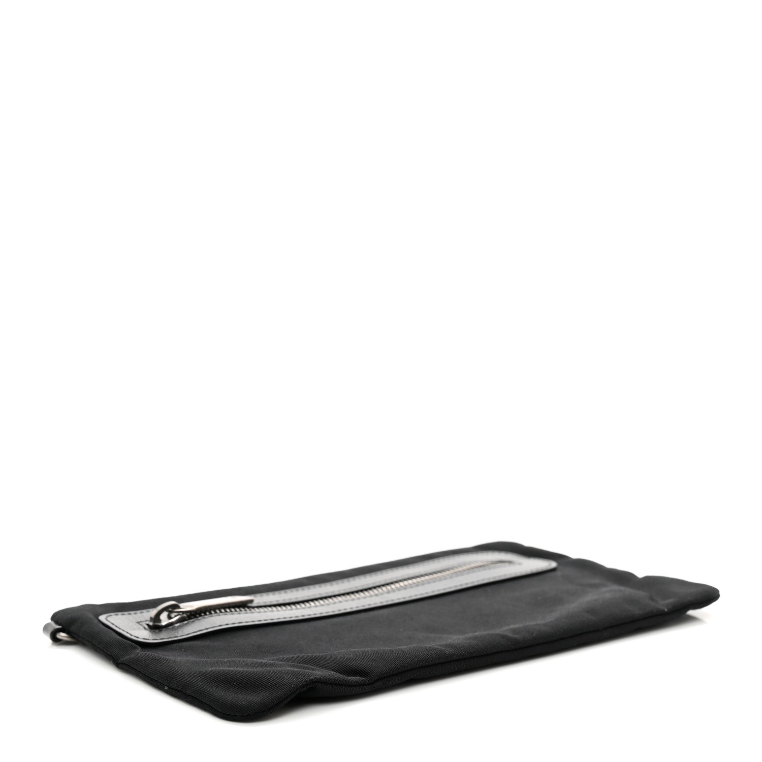 Chanel Nylon Calfskin Chesterfield Pouch Black 4 of 5