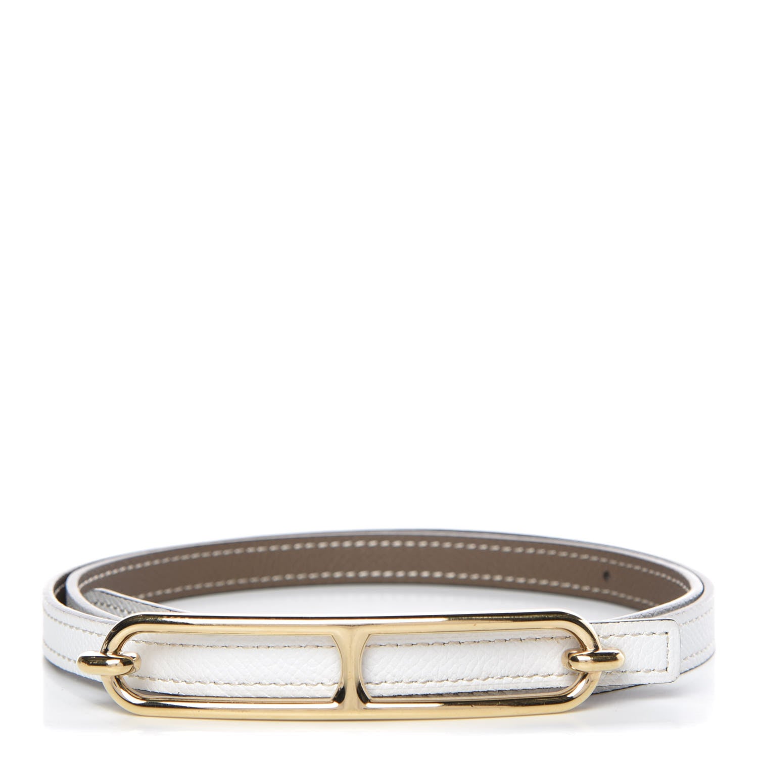 Hermes Epsom 13mm Roulis Belt 90 White Etoupe 1 of 6